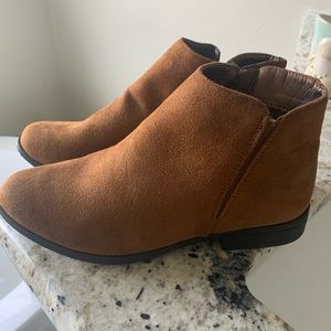 Faux suede ankle boots